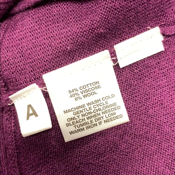 Ann Taylor LOFT plum purple cardigan sweater XS - Picture 5 of 5